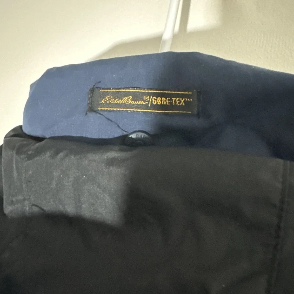 Vintage 90s Eddie Bauer Gore-Tex Hooded Mountain Parka Jacket Coat Blue Mens XL